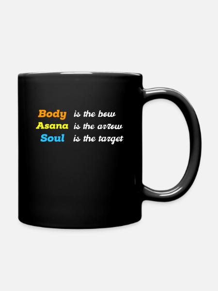 Yoga, Yoga, Yoga, Yoga, Yoga, Yoga, Yoga, Yoga - Tasse einfarbig - Schwarz