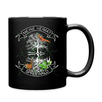 Mein Spreewald - meine Heimat, Natur Design - Tasse einfarbig - Schwarz - Rechts