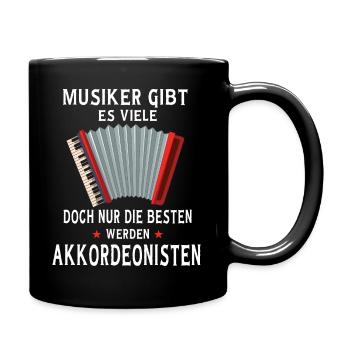 Akkordeon Steirische Ziehharmonika Geschenk - Tasse einfarbig - Schwarz - Rechts