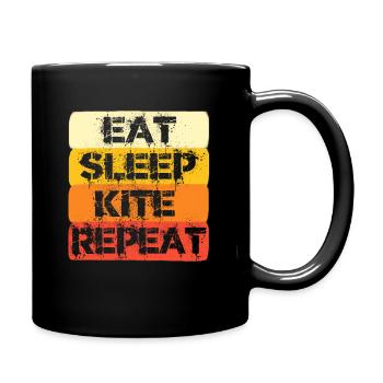 kite surf retro - Mug uni - noir - Droite