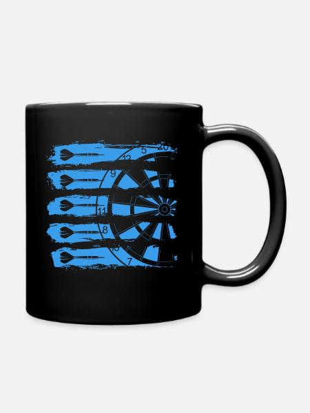 DART DART DART !!! Das coole Dartspieler Darts - Tasse einfarbig - Schwarz