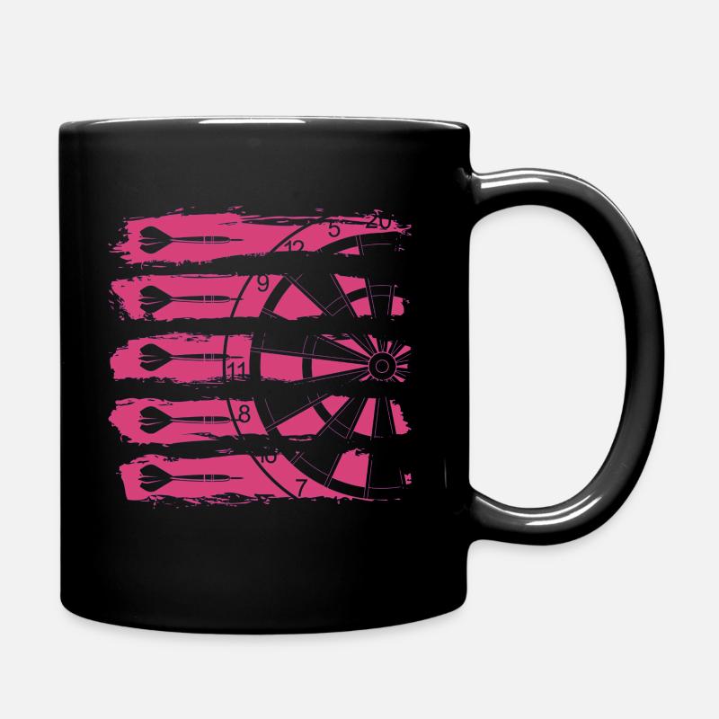DART DART DART !!! Das coole Dartspielerin Darts - Tasse einfarbig - Schwarz