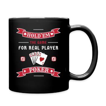 Hold’em Poker Texas Cartes De Jeu De Poker - Mug uni - noir - Droite