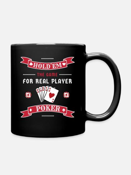 Hold’em Poker Texas Cartes De Jeu De Poker - Mug uni - noir