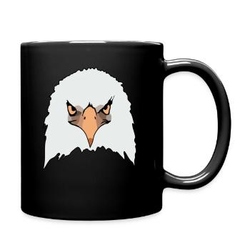 Aigle motif aigle impression aigle pygargue à tête blanche - Mug uni - noir - Droite