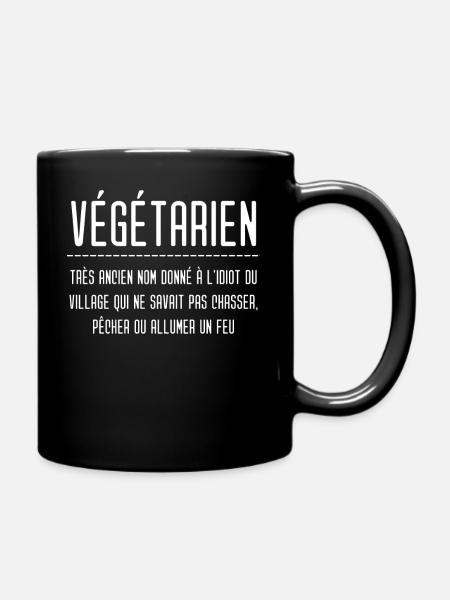 Définition Végétarien Humour - Mug uni - noir