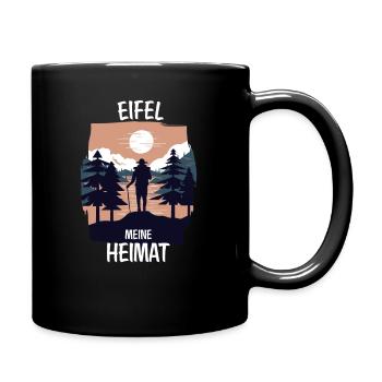 Eifel Mosel Wandern Fluss Winzer Geschenkidee - Tasse einfarbig - Schwarz - Rechts