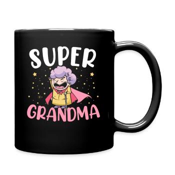 Super Oma Großmutter beste Oma überhaupt - Tasse einfarbig - Schwarz - Rechts
