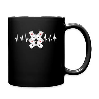 Poker - Tasse einfarbig - Schwarz - Rechts