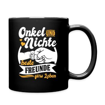 Onkel Nichte beste Freunde Geschenk Vatertag - Tasse einfarbig - Schwarz - Rechts