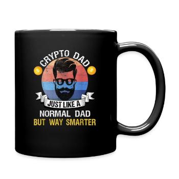 Crypto Dad anniversaire HODL Moon Crypto Bitcoin - Mug uni - noir - Droite