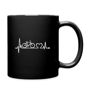 Herzschlag-Fahrrad - Full Colour Mug - black - Right