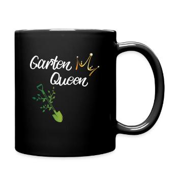 Damen Garten Queen - Tasse einfarbig - Schwarz - Rechts