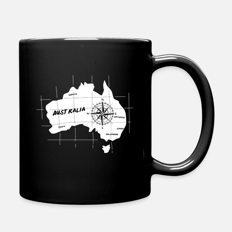 Carte Australie - Mug uni - noir