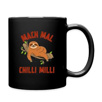 Mach mal Chilli Milli - Tasse einfarbig - Schwarz - Rechts