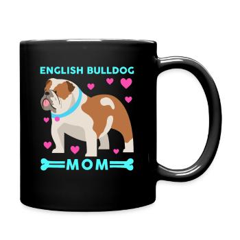 English Bulldog Anglais Bouledogue de maman Cadeau - Mug uni - noir - Droite