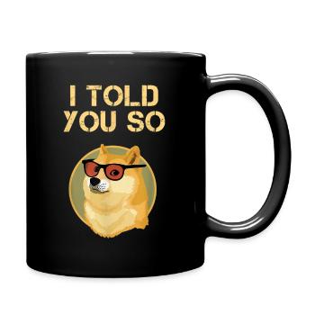 Dogecoin Cryptocurrecy Lustige Dogecoin - Tasse einfarbig - Schwarz - Rechts