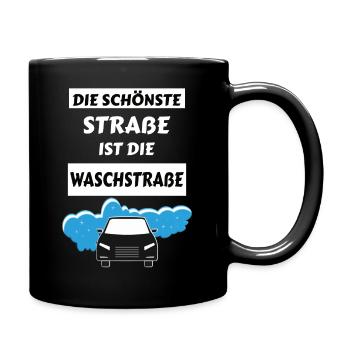 Autowaschen lustige Designs witziger Spruch tuning - Tasse einfarbig - Schwarz - Rechts