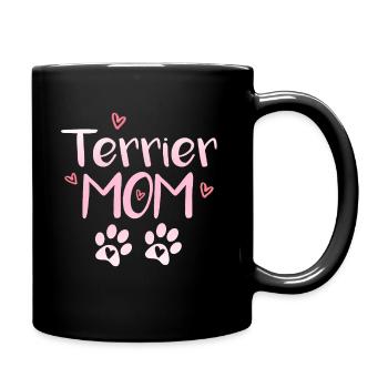 Terrier Mom - Mug uni - noir - Droite