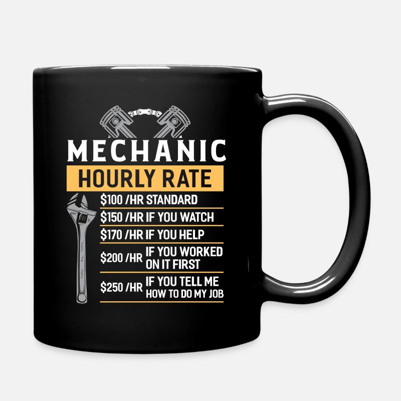 Car mechanic mechanic car workshop gift - Full Colour Mug - black