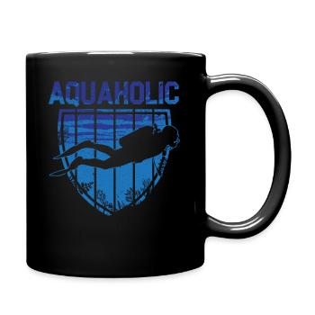 Aquaholic Plongée sous-marine apnée Océan aquatique - Mug uni - noir - Droite