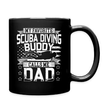 Mon compagnon de plongée préféré Appelle-moi Papa Plongeur - Mug uni - noir - Droite