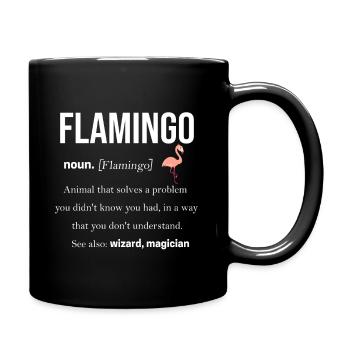 Flamingo - Mug uni - noir - Droite