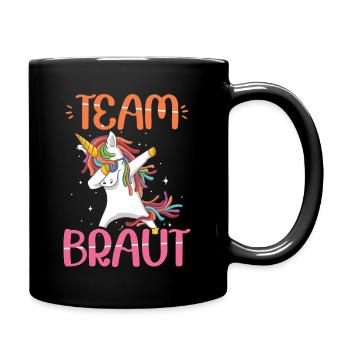 Team Braut Junggesellinnenabschied Geschenk - Tasse einfarbig - Schwarz - Rechts