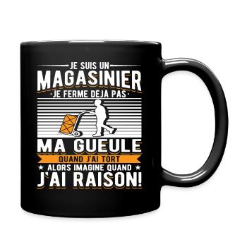 Magasinier Cadeau - Mug uni - noir - Droite