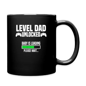 Level Dad unlocked - Tasse einfarbig - Schwarz - Rechts