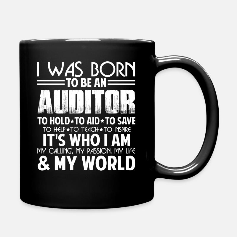 Je suis né pour être auditeur - Mug uni - noir