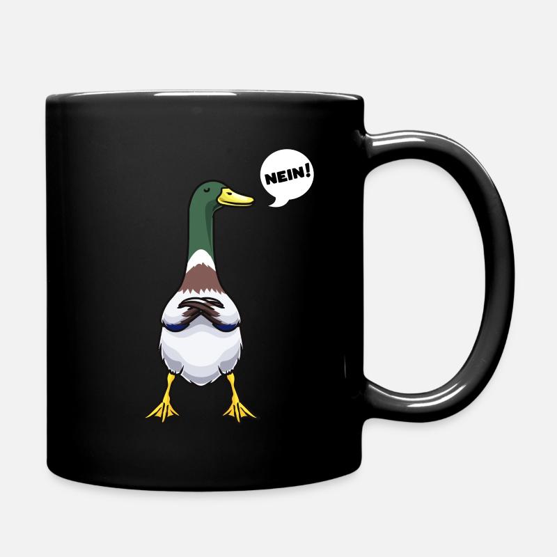 Sture Laufente Laufenten Nein lustig Geschenk - Tasse einfarbig - Schwarz