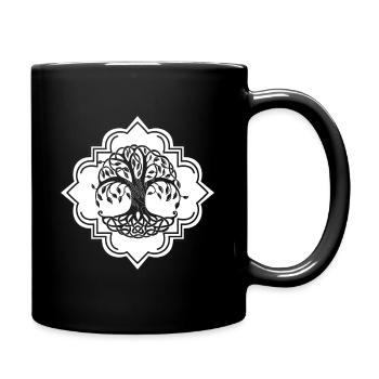 Yggdrasil Weltenbaum Baum des Lebens Wikinger - Tasse einfarbig - Schwarz - Rechts