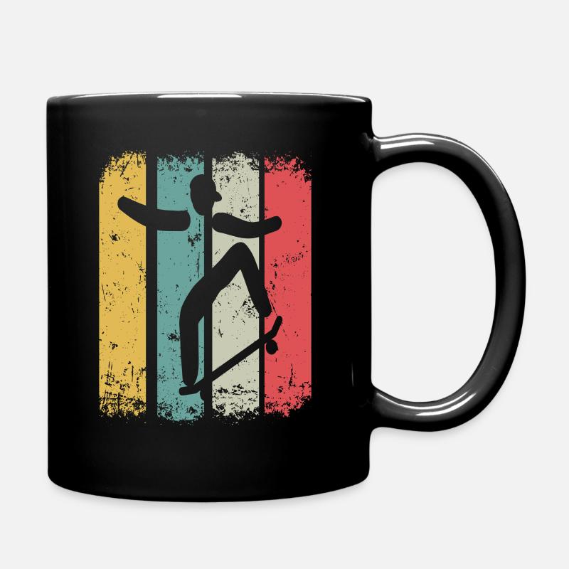 Retro Skateboarder Skateboard Skater Skateboarding - Tasse einfarbig - Schwarz