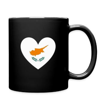 Cyprus Flag Heart - Full Colour Mug - black - Right