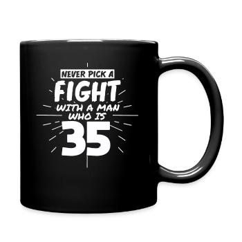35th birthday men 35 years old man - Full Colour Mug - black - Right