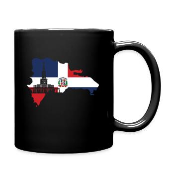 Dominican Republic Flag - Full Colour Mug - black - Right