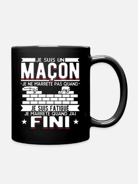 Maçon Maçonnerie Humour Macon - Mug uni - noir