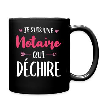 Je Suis Une Notaire Qui Déchire - Mug uni - noir - Droite
