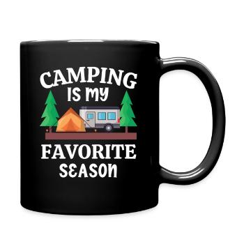 LE CAMPING EST MA SAISON PRÉFÉRÉE, CHEMISE DE CAMPING - Mug uni - noir - Droite