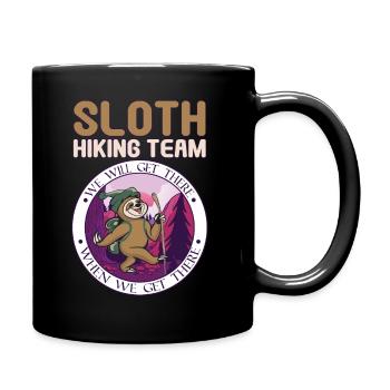 Sloth Hiking Team Sloth Rest Hiking Walkers - Full Colour Mug - black - Right