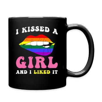 LGBTQ Lesbian Saying - Full Colour Mug - black - Right