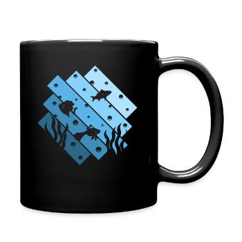 Aquarium - Tasse einfarbig - Schwarz - Rechts