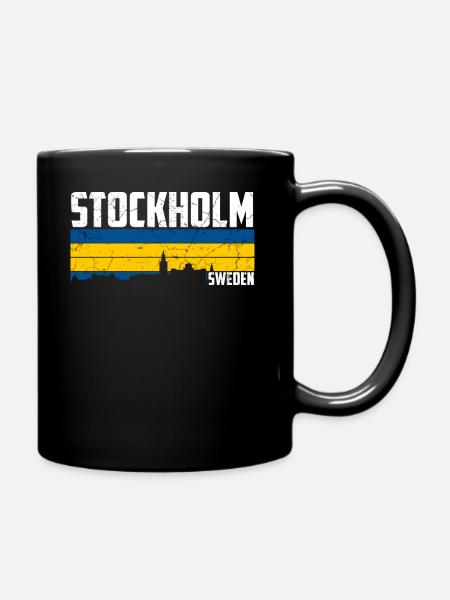 Stockholm Skyline - Tasse einfarbig - Schwarz