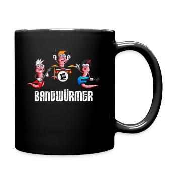 Lustige Bandwürmer Musiker Musikliebhaber Musik - Tasse einfarbig - Schwarz - Rechts