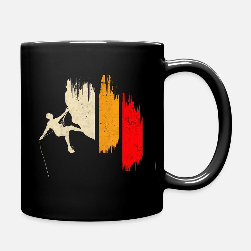 Klettern Retro - Tasse einfarbig - Schwarz