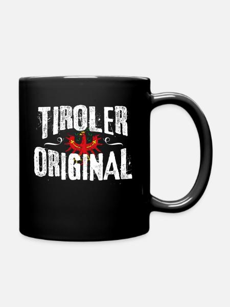 Tiroler Original Tirol Adler Wappen - Ensfarvet krus - sort
