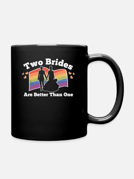 LGBTQ Mariage lesbienne Mariage bisexuel Cadeau - Mug uni - noir