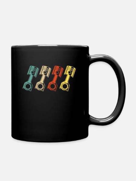 Car Mechanic Vintage Piston Workshop Screwdriver - Full Colour Mug - black