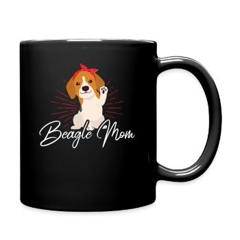 Beagle Mom Mistress Dog Owner Gift - Full Colour Mug - black - Right